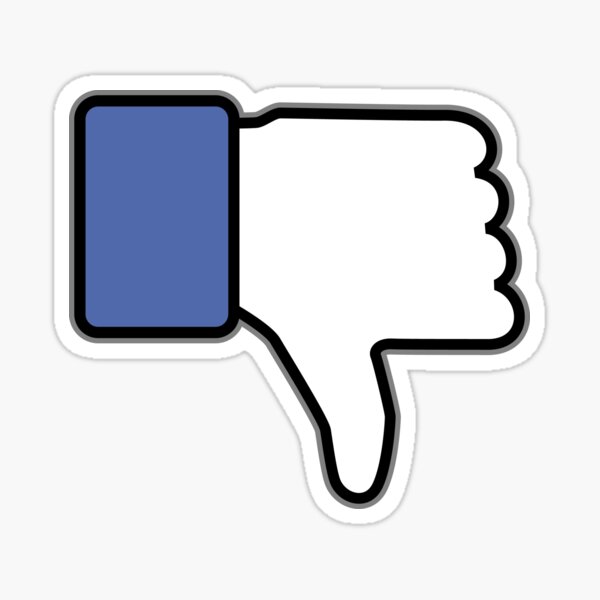 Thumbs down up down Sticker