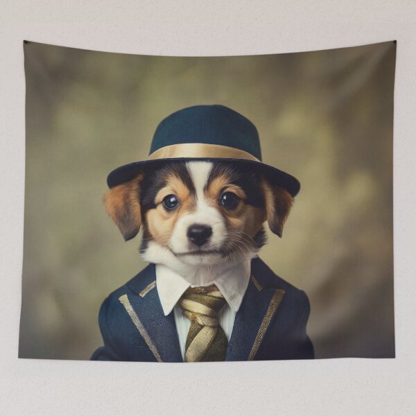 Item preview, Dog - Dressed Cute Animals - Baby Animal Portrait designed and sold by 123animals.