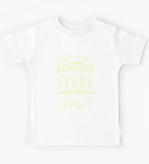 Eat Sleep Clinicals Study Repeat Funny Nursing Student Tee Kids Tee