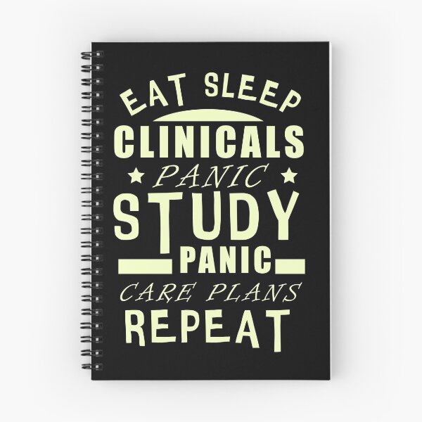 Item preview, Eat Sleep Clinicals Study Repeat Funny Nursing Student Tee designed and sold by Kieran Abbott.