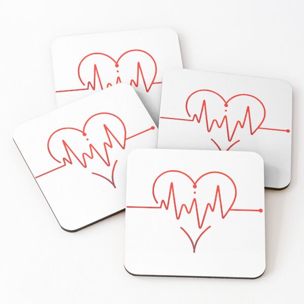 Item preview, Heartbeat Love T-Shirt - Minimalist EKG Heart Design designed and sold by Inlineshirts.