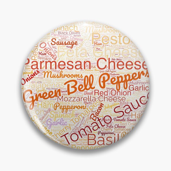 Item preview, Pizza ingredient Word Bubble designed and sold by TheRDA.