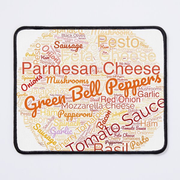 Item preview, Pizza ingredient Word Bubble designed and sold by TheRDA.