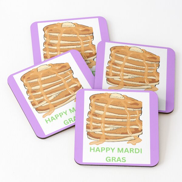 Item preview, happy mardi gras pancakes designed and sold by seahorse crossing.
