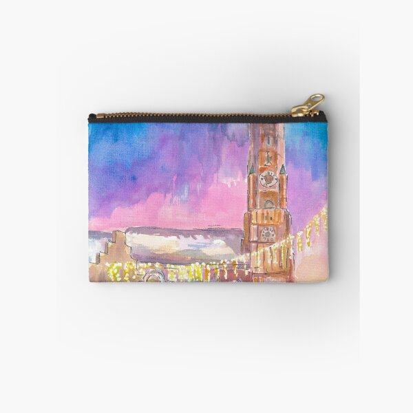 Item preview, Landshut Illuminated Christmas Bauble at Night designed and sold by artshop77.