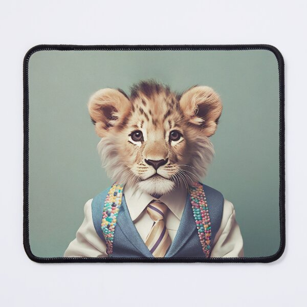 Item preview, Lion - Dressed Cute Animals - Baby Animal Portrait designed and sold by 123animals.