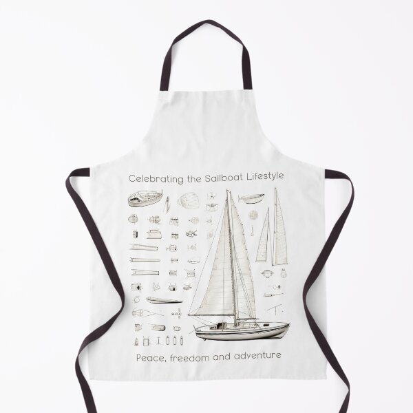 Item preview, Sailboat - Celebrating the Sailboat Lifestyle, Peace, freedom and adventure designed and sold by Sketch-Shack.