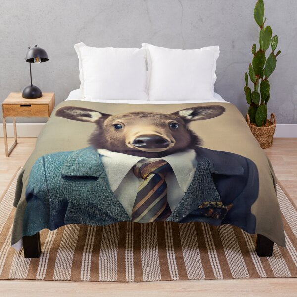 Item preview, Moose - Dressed Cute Animals - Baby Animal Portrait designed and sold by 123animals.