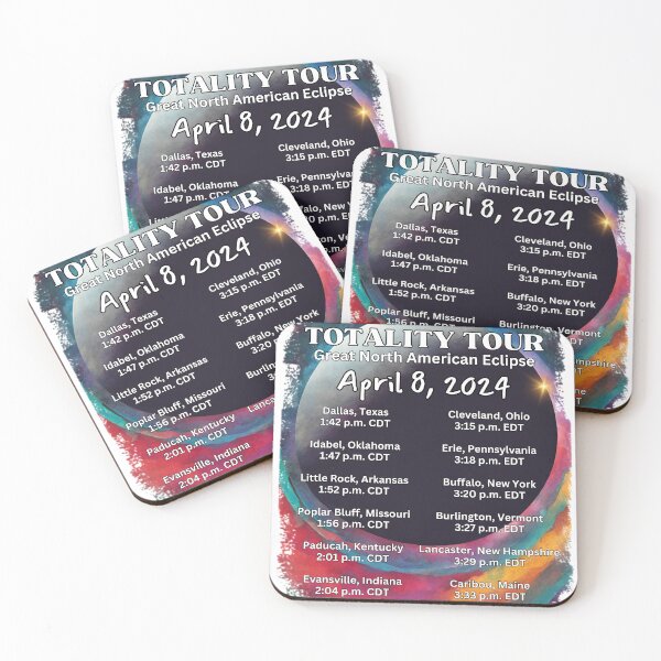 Item preview, Eclipse Map Path of the April 8, 2024 Total Solar Eclipse Official Tour designed and sold by gillys.