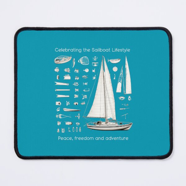 Item preview, Sailboat - Celebrating the Sailboat Lifestyle, Peace, freedom and adventure designed and sold by Sketch-Shack.