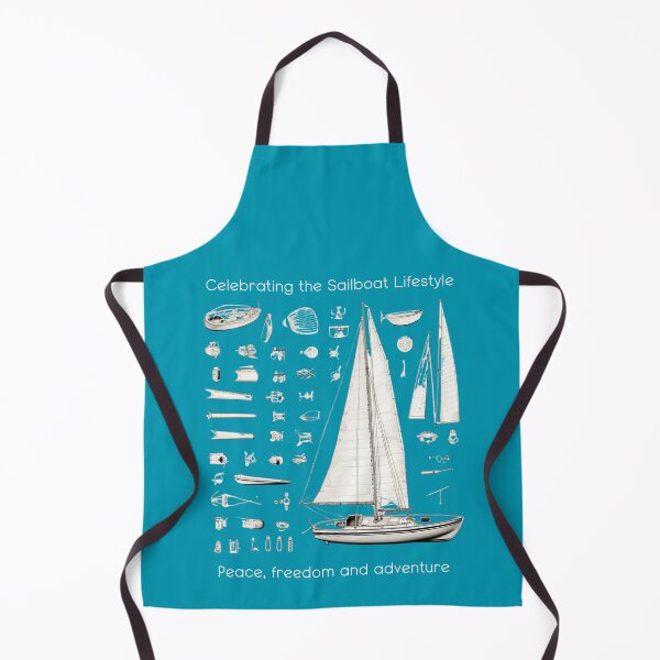 Item preview, Sailboat - Celebrating the Sailboat Lifestyle, Peace, freedom and adventure designed and sold by Sketch-Shack.