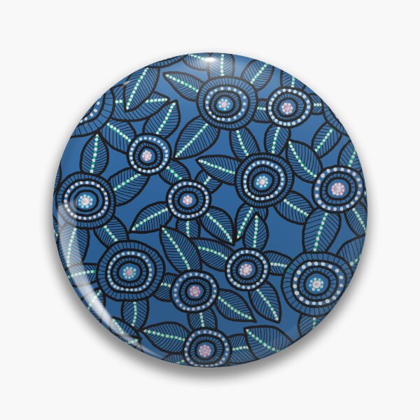 Item preview, NO AI !  Blue Dot Art Flowers designed and sold by ManonElmendorp.