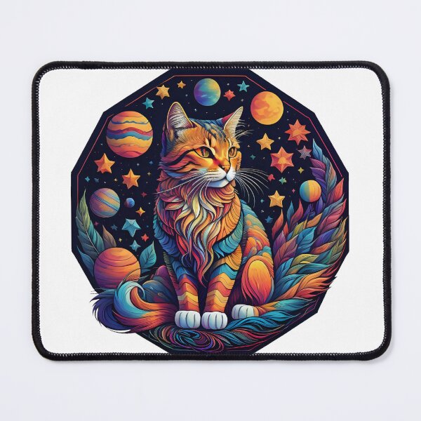 Item preview, Celestial Cat with Planets designed and sold by Qlutique.