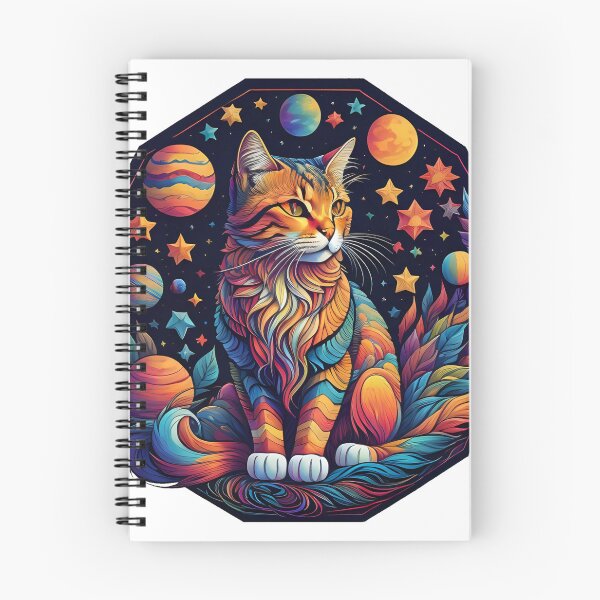 Item preview, Celestial Cat with Planets designed and sold by Qlutique.