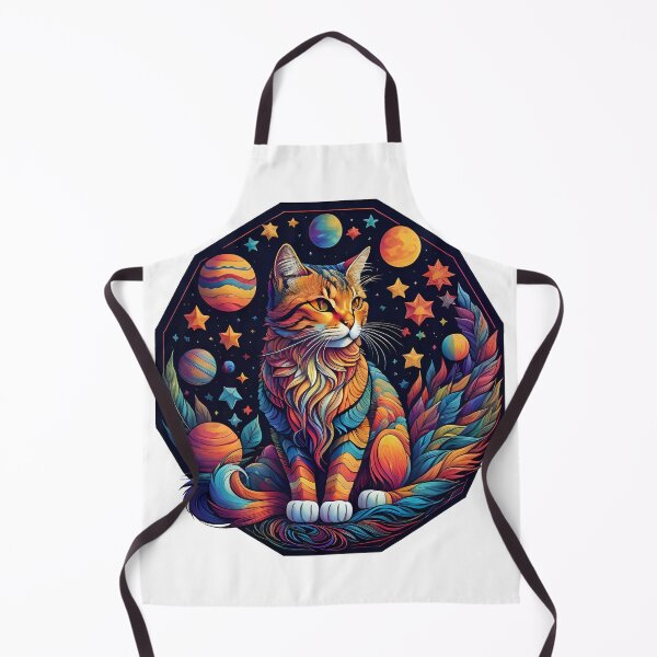 Item preview, Celestial Cat with Planets designed and sold by Qlutique.
