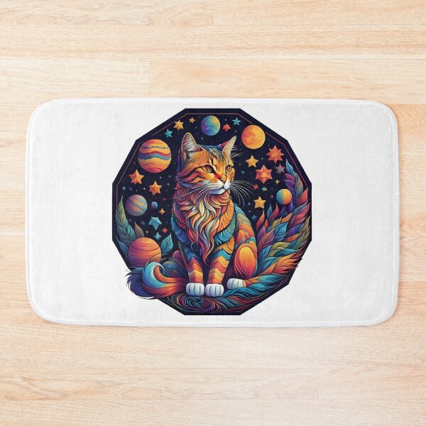 Item preview, Celestial Cat with Planets designed and sold by Qlutique.