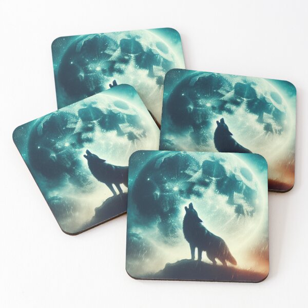 Item preview, wolf howling at large full moon designed and sold by silence28.