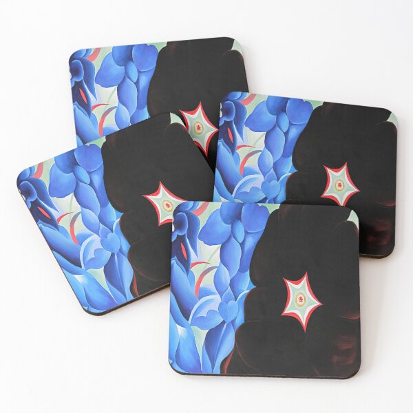 Item preview, Georgia O'Keeffe - Black Hollyhock - Blue Larkspur designed and sold by 4syntart.