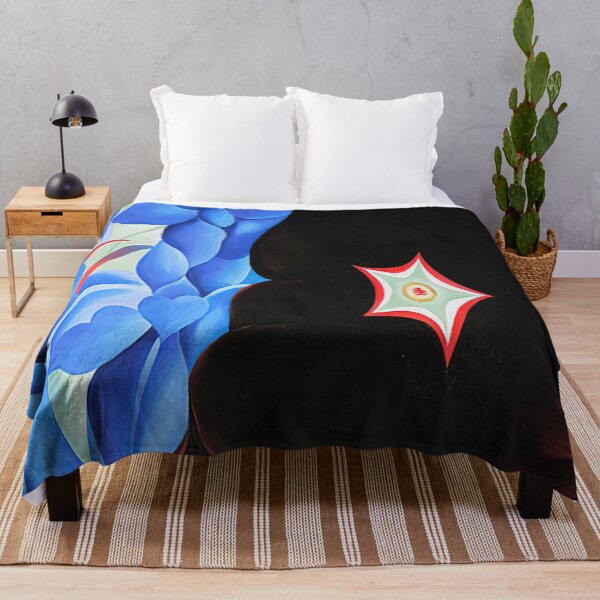 Item preview, Georgia O'Keeffe - Black Hollyhock - Blue Larkspur designed and sold by 4syntart.