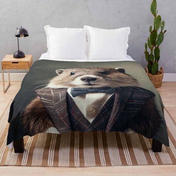 Item preview, Castor - Animales lindos vestidos - Retrato de animal bebé designed and sold by 123animals.
