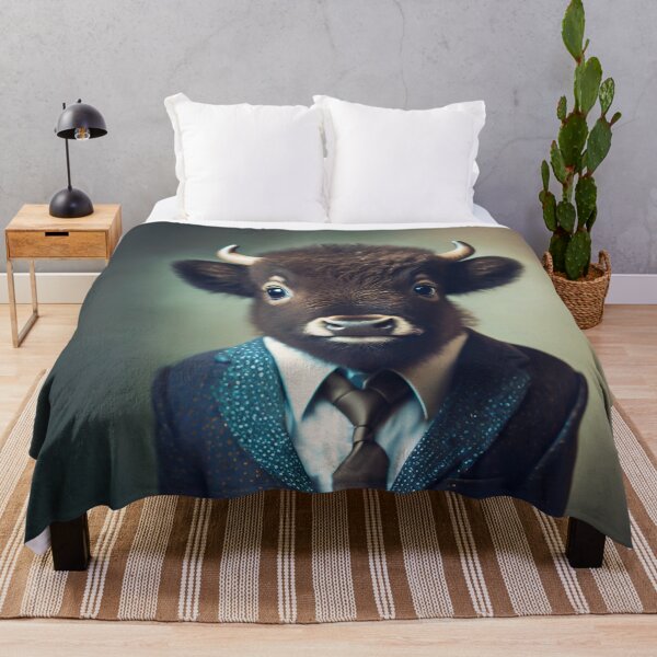 Item preview, Bull - Dressed Cute Animals - Baby Animal Portrait designed and sold by 123animals.
