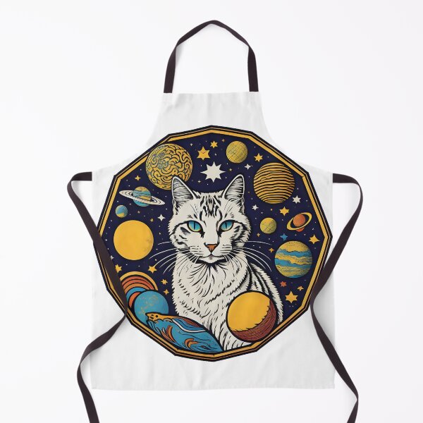 Item preview, Celestial Cat with Planets designed and sold by Qlutique.