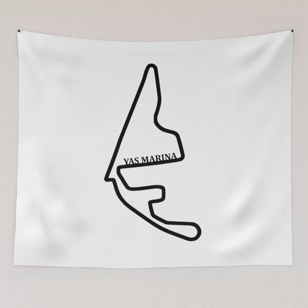 Item preview, Minimalist design of the Yas Marina Formula 1 circuit in Abu Dhabi designed and sold by Jerhus.