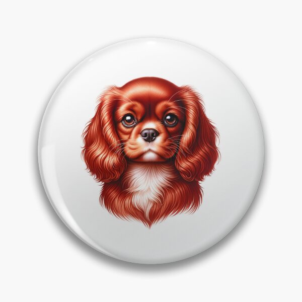 Item preview, Ruby Cavalier King Charles Dog Puppy Illustration designed and sold by CharmStudio.