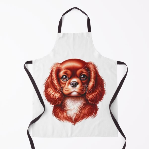 Item preview, Ruby Cavalier King Charles Dog Puppy Illustration designed and sold by CharmStudio.