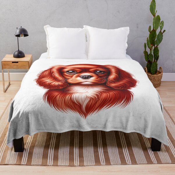 Item preview, Ruby Cavalier King Charles Dog Puppy Illustration designed and sold by CharmStudio.