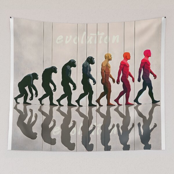 Item preview, Evolutionary March Canvas Art designed and sold by inkArtistryfine.