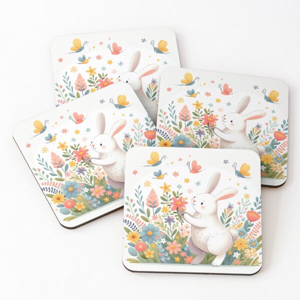 Item preview, Rabbit and Flower in Spring designed and sold by StardustShinnie.