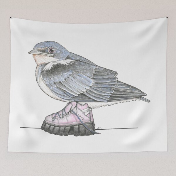 Item preview, Swallow Fledgling in Chunky Platform Boots designed and sold by JimsBirds.