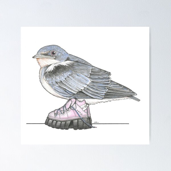 Item preview, Swallow Fledgling in Chunky Platform Boots designed and sold by JimsBirds.
