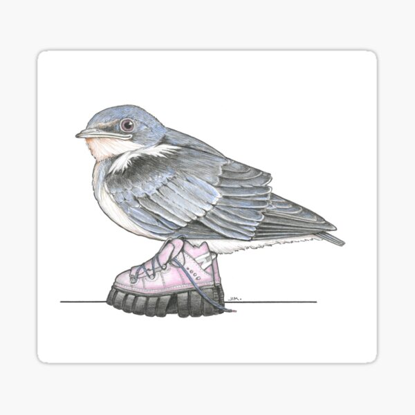 Item preview, Swallow Fledgling in Chunky Platform Boots designed and sold by JimsBirds.