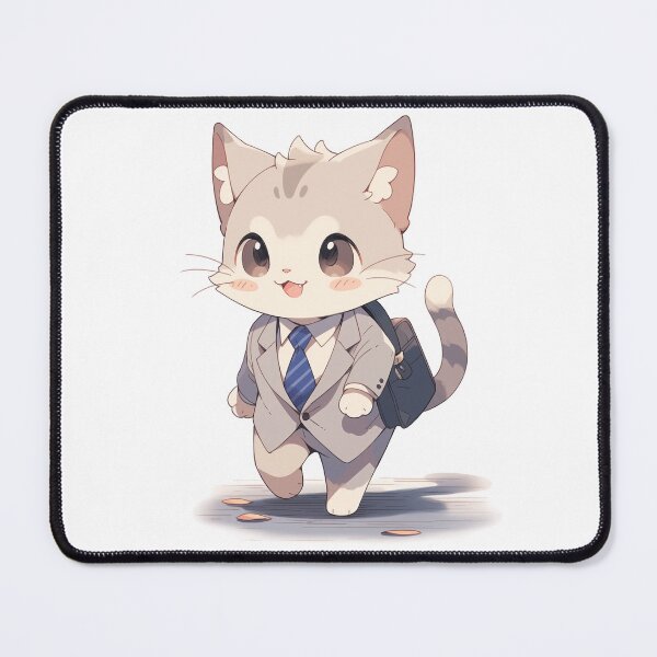 Item preview, Happy cat on it's way to the office in anime style designed and sold by Arliju.