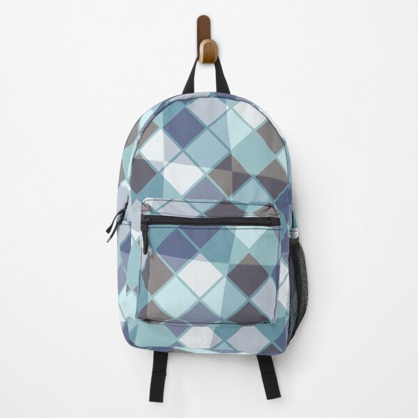 Item preview, Blue Checkered Pattern - Wavy Squares designed and sold by HausKatz.