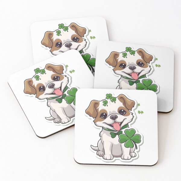 Item preview, Dog with shamrock sticker designed and sold by Agoorah.