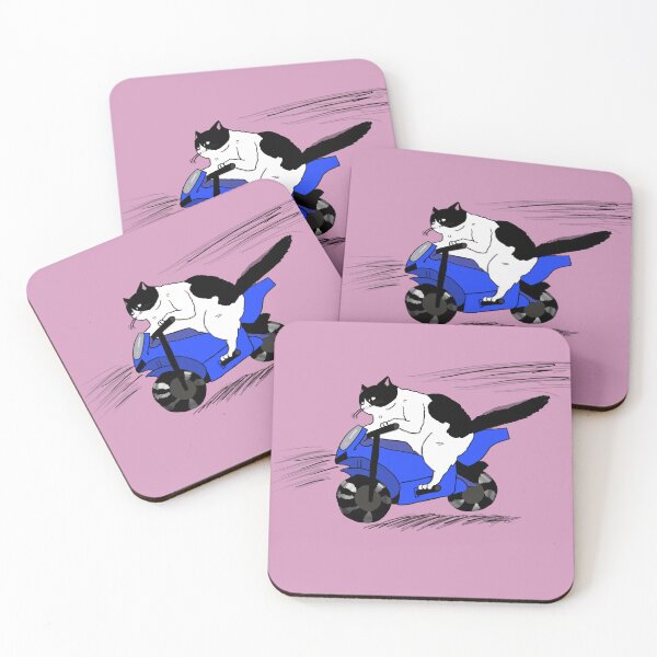 Item preview, Cat on the motorcycle designed and sold by Kater1naart.