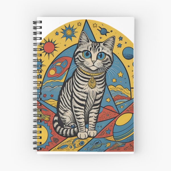 Item preview, Celestial Cat with Planets Pop Art designed and sold by Qlutique.