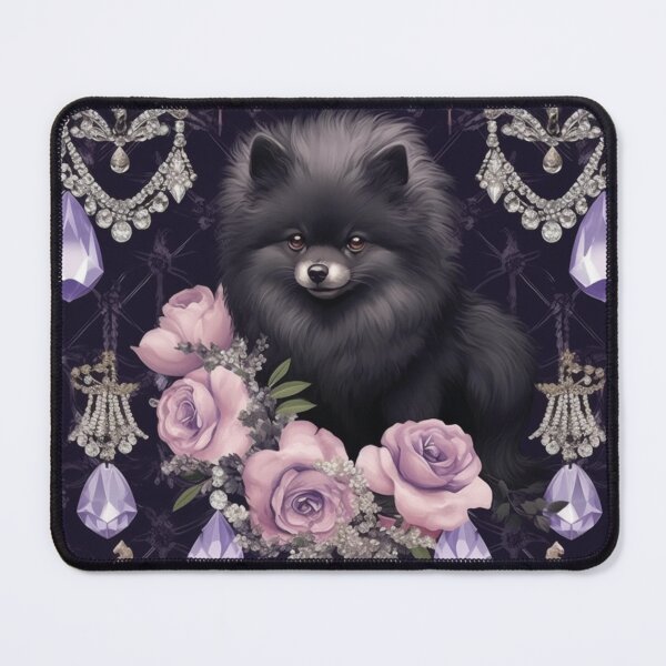 Item preview, Jewelled Victorian Black Pomeranian designed and sold by Nocturne Paws.