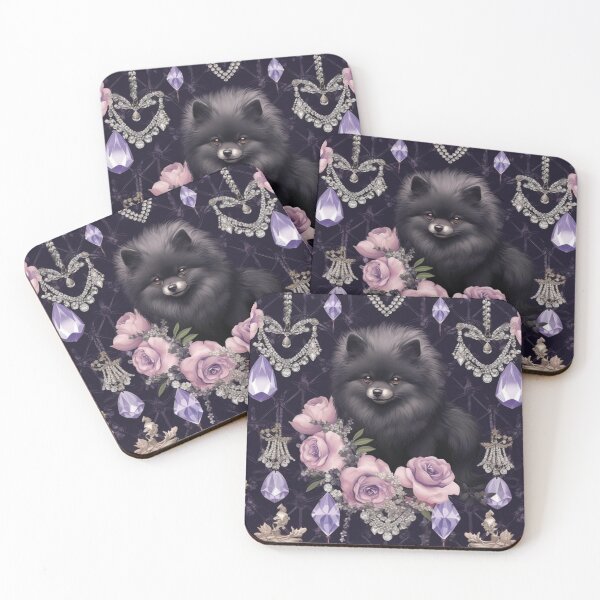 Item preview, Jewelled Victorian Black Pomeranian designed and sold by Nocturne  Paws.