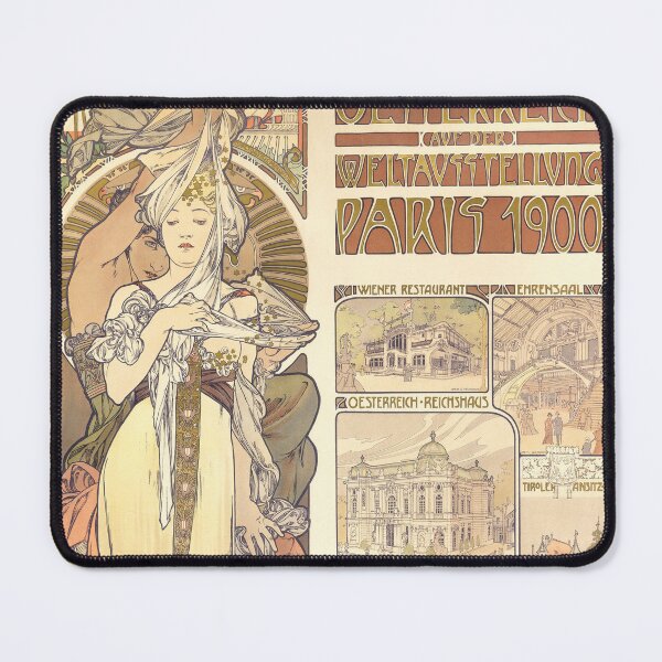 Item preview, HD. Travel French poster Osterreich Paris 1900, by Alphonse Mucha (Original colors) designed and sold by MINDTHECHERRY.