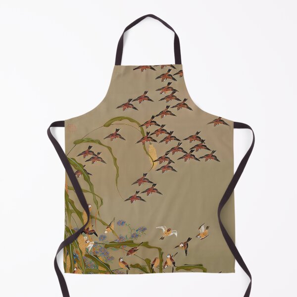 Item preview, Autumn Millet and Sparrows by Ito Jakuchu Painting (Professionally Enhanced version) designed and sold by EmeraldeaArt.