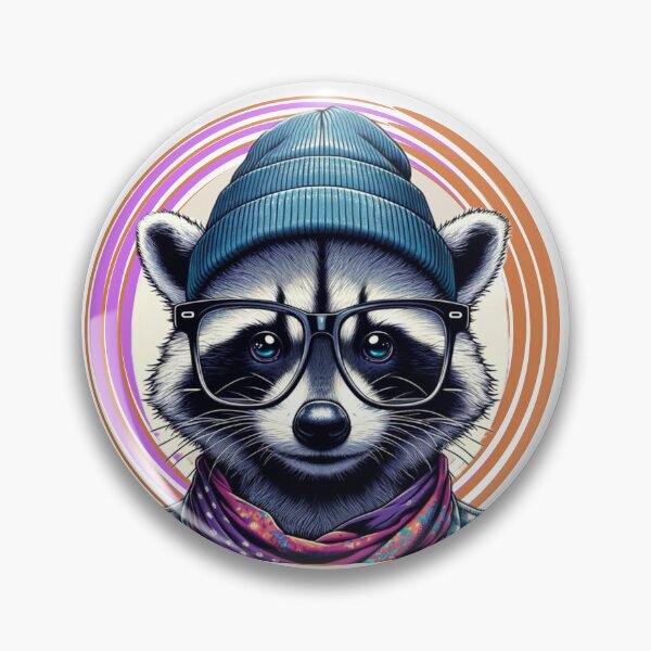Item preview, Hipster Raccoon with Solar Eclipse designed and sold by Chaput Store.