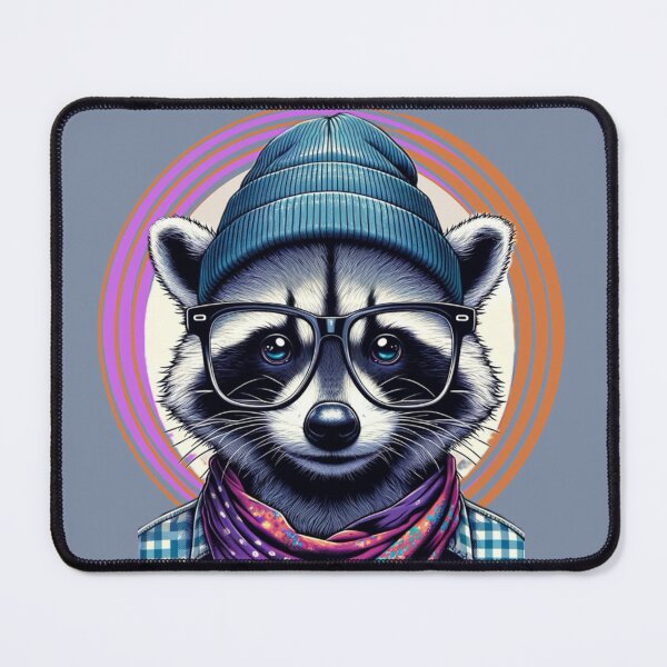 Item preview, Hipster Raccoon with Solar Eclipse designed and sold by Chaput Store.