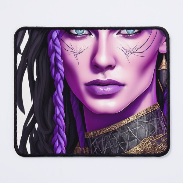 Item preview, A Princess Warrior with dark hair and a purple braid designed and sold by Karen Dayton.