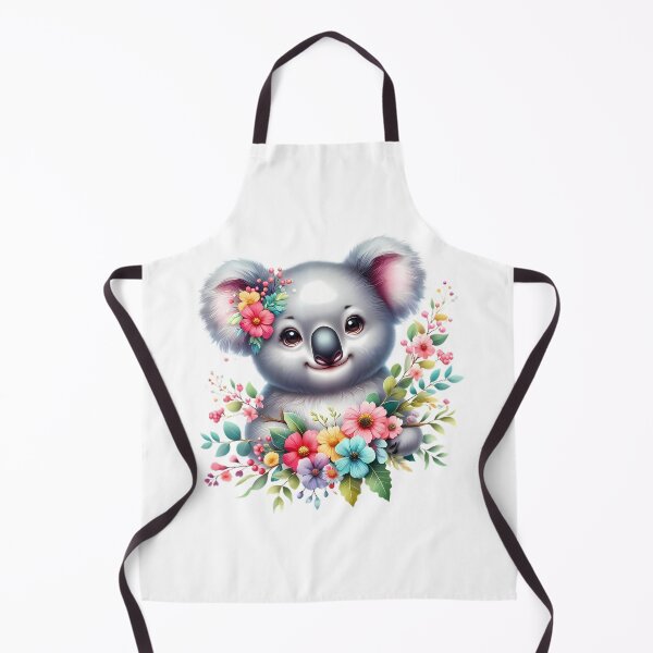 Artikelvorschau, Ein niedlicher Koala mit schönen bunten Blumen entworfen und verkauft von CreativeSparkzz.