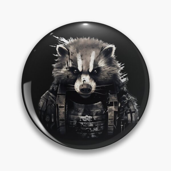 Item preview, Badger in military ballistic vest. designed and sold by Linework Studio.