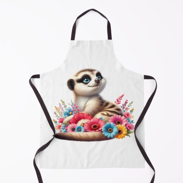 Item preview, A cute meerkat with beautiful colorful flowers designed and sold by CreativeSparkzz.